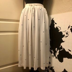 Vintage 1980s Cotton Midi Skirt